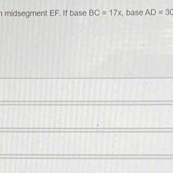 Find ef in the trapezoid