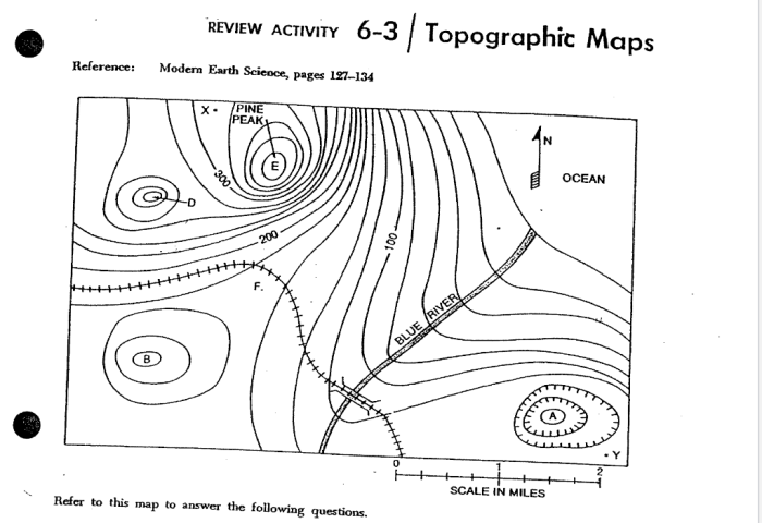 Topographic map lab activity answer key