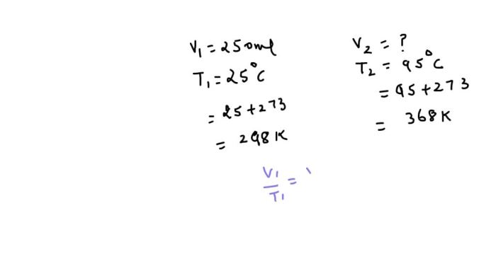 A sample of nitrogen occupies a volume of 250