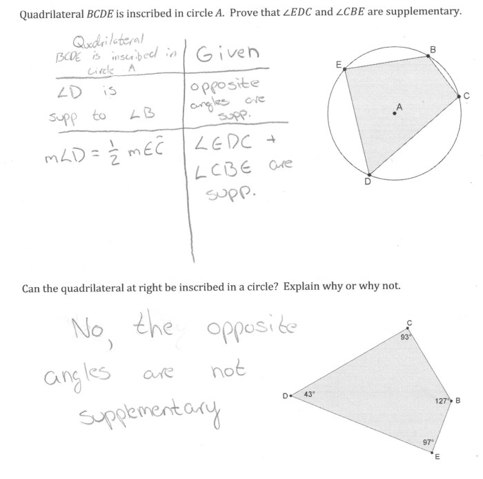 Answer key inscribed angles worksheet answers